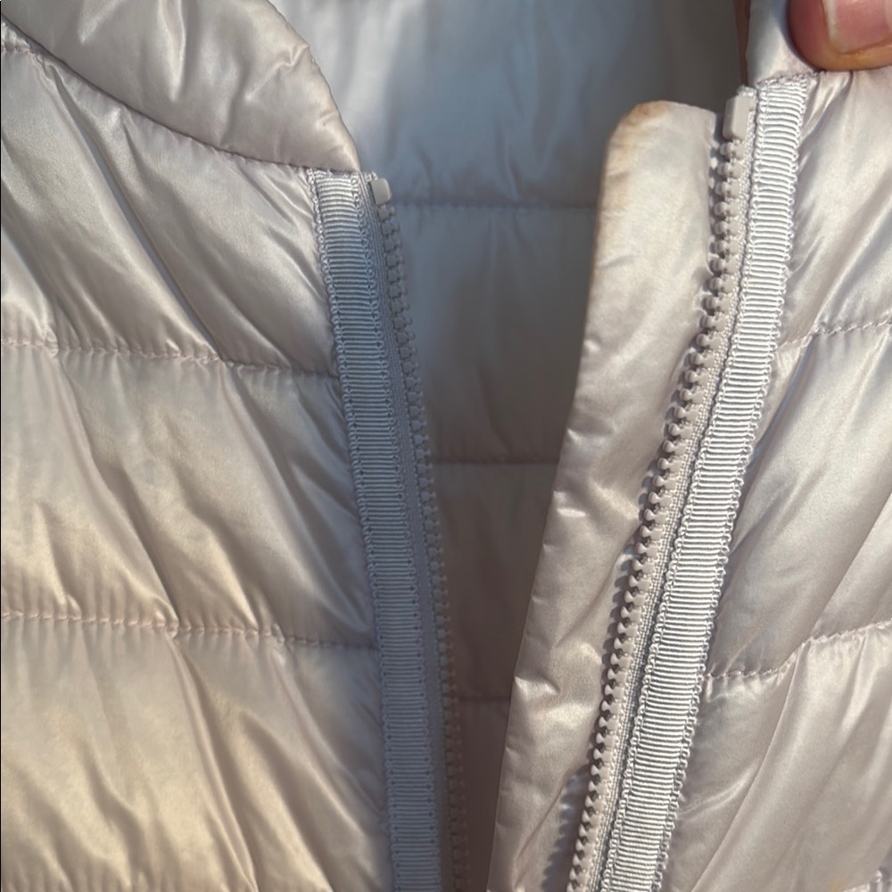 Lafayette 148 New York Silver Quilted Puffer Jacket - Picture 3 of 4